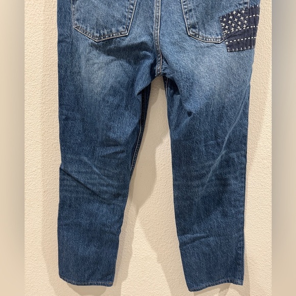 Lucky Brand Lucky Legend Patchwork Mid Rise Boy Denim Hemp Cotton Blue Jeans 28 - Picture 11 of 16